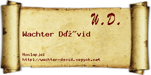 Wachter Dávid névjegykártya